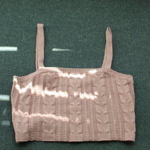 Pink Sweater Tank Top